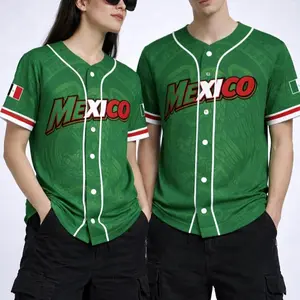 Custom Mexico Baseball Jersey, Green Aztec Uniform Shirt, Personalized Team Name Number