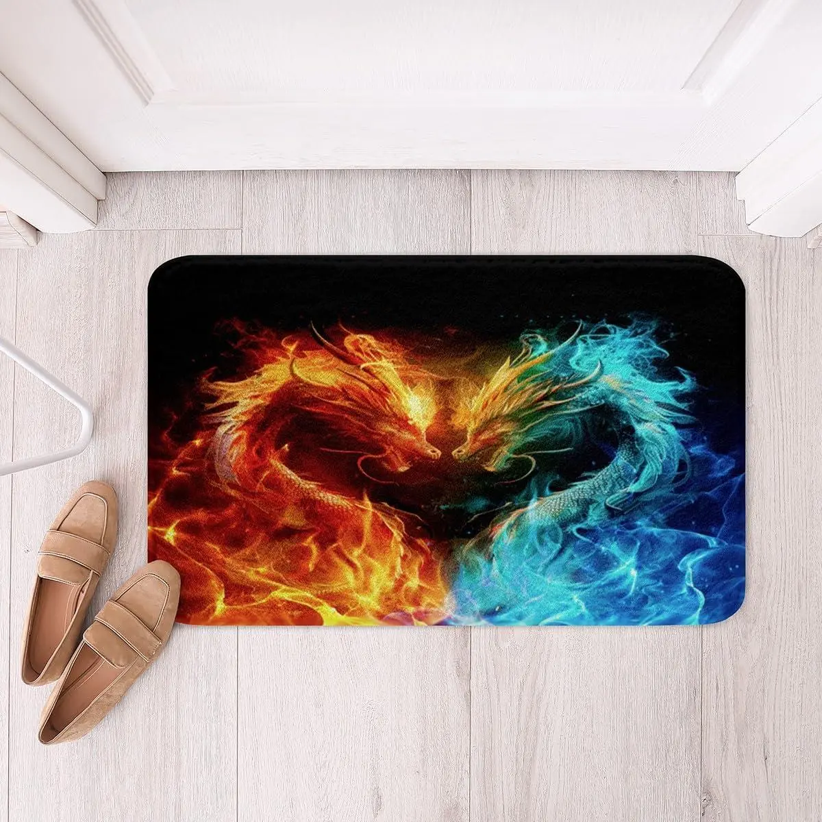 Dragon Bath Mats Bathroom Fire and Ice Dragon Bathroom Rugs Decor Wild Animal Btah Rugs Shower Tub Safari Theme Bathroom Accossories