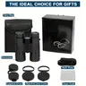 10x High Powered 10x42 UHD Binoculars for Adults - BAK4 Prism, 22mm Large Eyepieces, High-Transmission Glass, Professional Low-Light Optics for Low-Light Environment, Hunt Gear, Birdwatching, Thoughtful Gift for Fathers, Unisex Outdoor Equipment