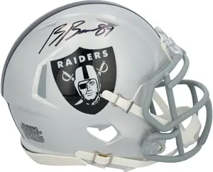 Brock Bowers Las Vegas Raiders Autographed Riddell Speed Mini Helmet - Fanatics Authentic Certified