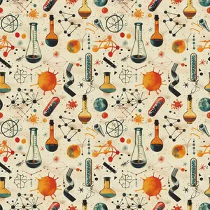Science Kit Pattern 13 Quilting Cotton Fabric