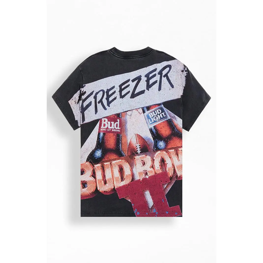 Budweiser Men's Bud Bowl Split T-Shirt - Multicolor
