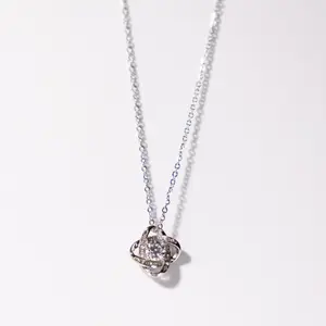 Iramat Crystal Flower Pendant Necklace - Elegant Sparkling Jewelry for Women | Perfect for Daily Wear & Special Occasions