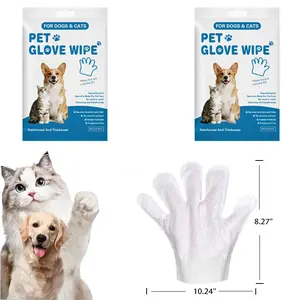 Deodorizing and Stain Removal No-Wash SPA Gloves for Cats and Dogs, Disposable Cleaning Gloves, Waterless Pet Bath Gloves, Quick Cleaning for Dogs and Cats! glove wipes earth rated dog wipes glove wipe