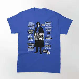 Detective Quotes T-Shirt - Mystery and Intrigue Graphic Tee Featuring Classic Detective Phrases