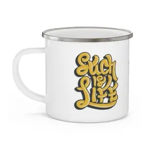 Retro Style Enamel Camping Mug - Perfect for Outdoor Adventures, Gifts, Camping Trips, Hiking, and Cozy Nights
