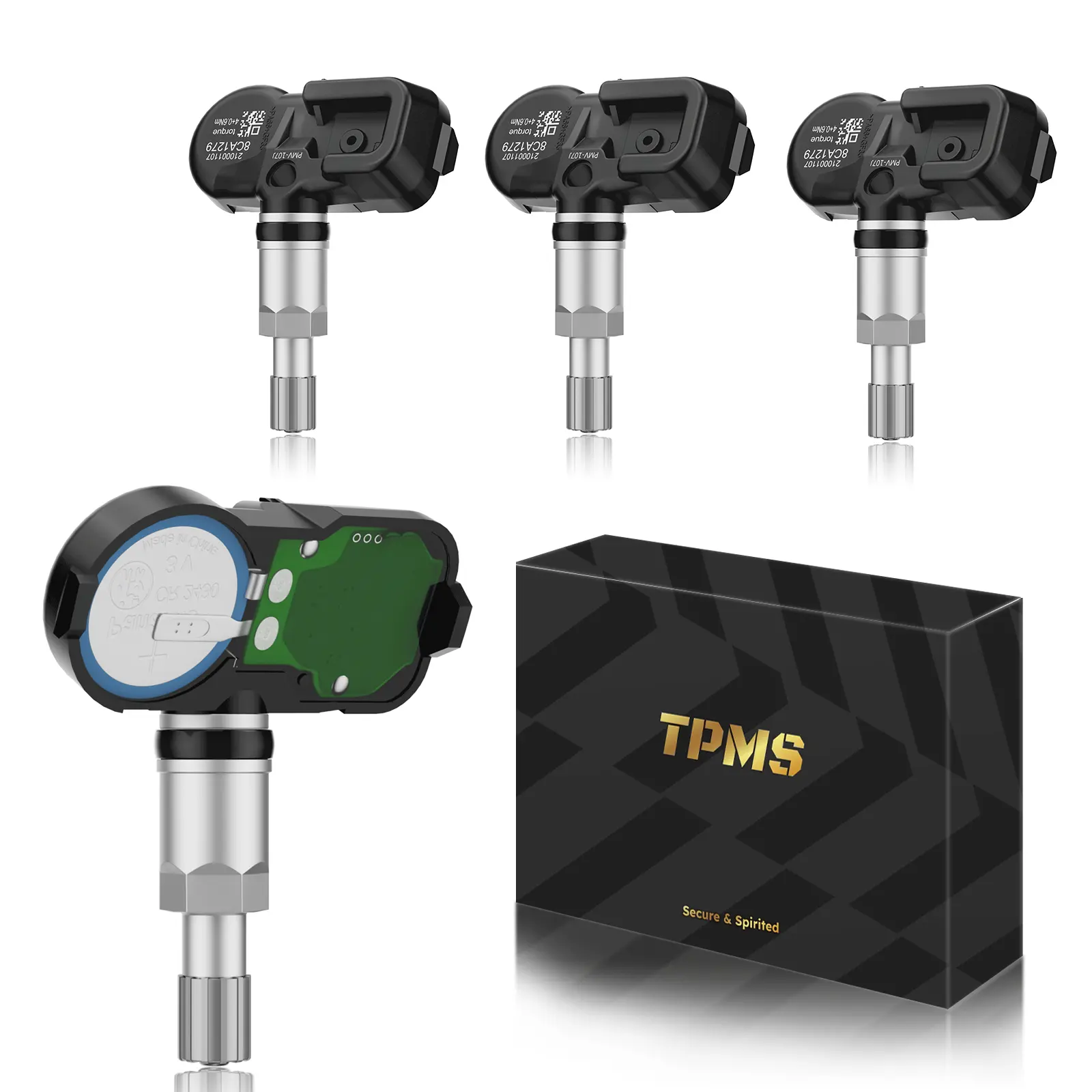 TPMS Sensor 42607-33021 Compatible for Toyota Lexus Scion Pontiac, Tire Pressure Monitoring Sensors for Camry Prius Corolla rav4 Scion Yaris Replaces 42607-33011 PMV-107J 315MHz Set of 4