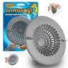 Drain Weasel Slingshot 1 Kitchen Sink Strainer Cover Basket - Plastic-Silicone Build, Durable Food Catcher, Stopper, Screen Filter, Dishwasher Safe, Lift-Out Tabs, Easy Waste Removal, Innovative Design, Foldable Sling, Pullback Empty, 1 Pack