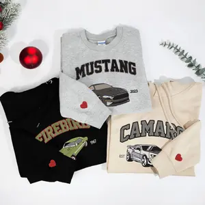 Custom Embroidered Car Hoodie, Car Photo Embroidered, Custom Car Sweatshirt, Christmas Gift For Him, Anniversary Gifts For Car Lovers