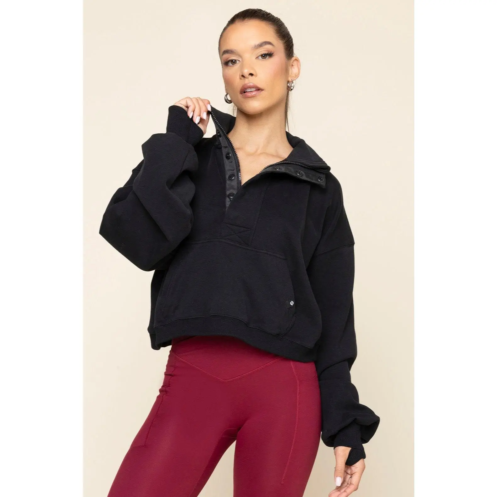 crop zip hoodie - TikTok Shop