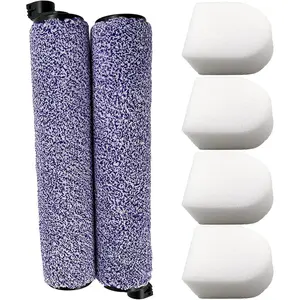 2 Brush Rolls and 4  Filters Replacement for Shark WD100 WD101 WD200 WD201 AW201 HydroVac Cordless Pro XL 3-in-1 Vacuum Accessories Brushroll WDB1 WDB2, WDFF1 WDFF2 WDB1F2