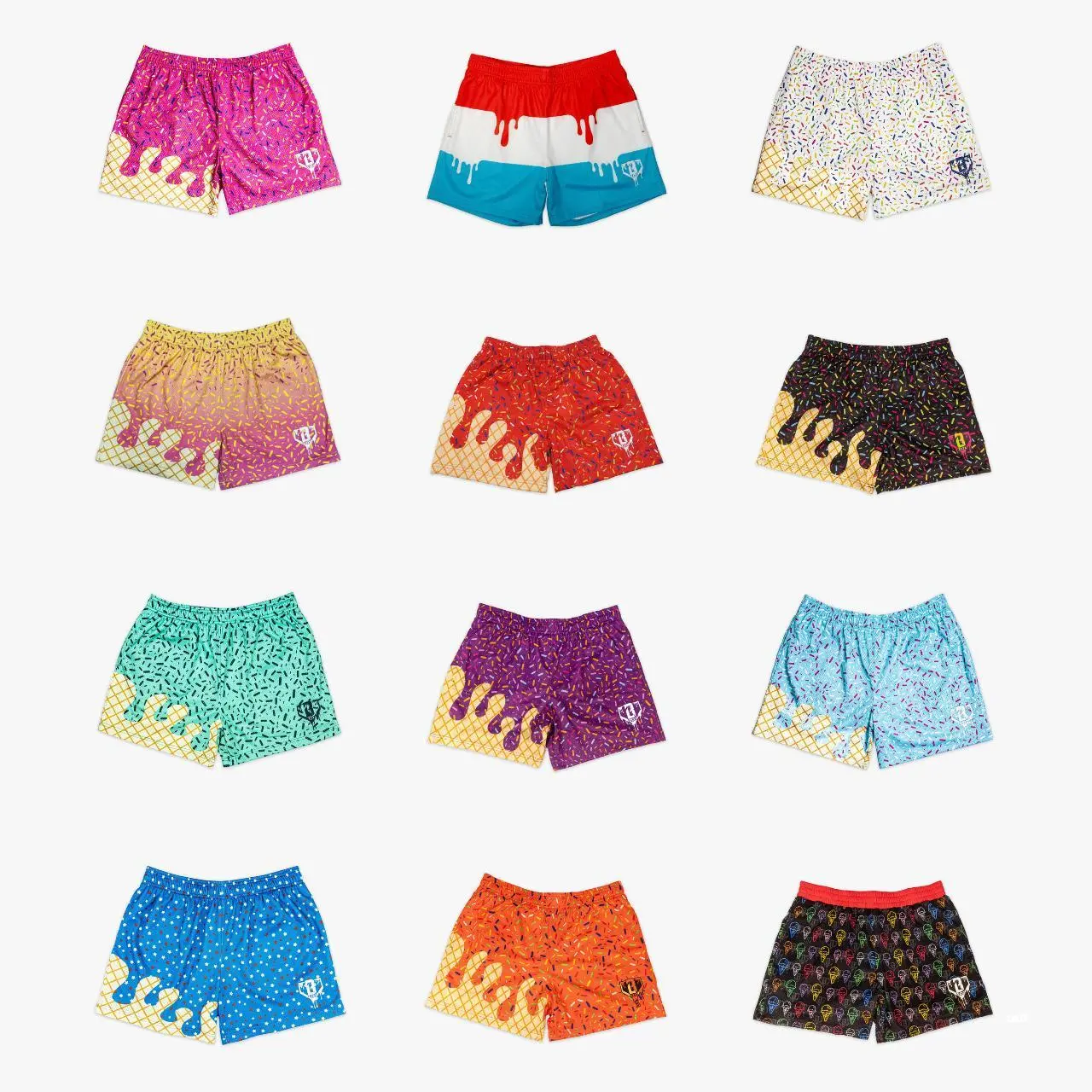 Baseball Lifestyle 101 Ice Cream COLLECTION Shorts | Premium Mesh Sports Shorts for Youth & Adults | Ultra-Light, Breathable & Comfortable Activewear for Summer and Everyday Performance | Cool Gift for Him & Boys, Women | Fast Shipping #BaseballShorts