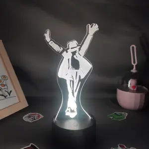 Michael Jackson Dancing Figure LED Lamp - Celebrity Singer Night Light