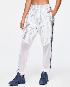 Zumba Out Loud High Waisted Woven Track Pants With Mesh