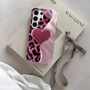 Love Leopard Theme for【Galaxy S24 Ultra】Creative Electroplating Glass Phone Case--975