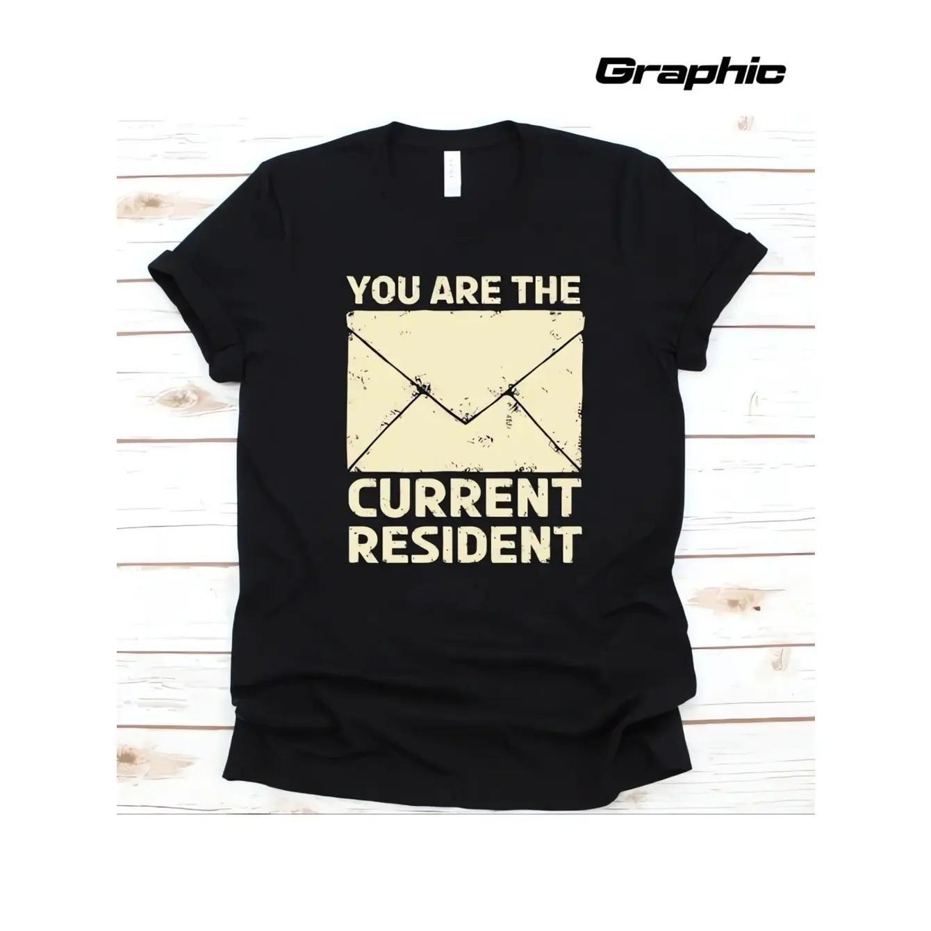 Unisex Mail Carrier Graphic Top - Vintage Distressed Regular Fit Tshirt, Casual Round Neck, Soft Fabric, Machine Washable