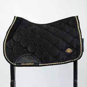 Royal Equestrian Saddle Pad Jump Black Gold
