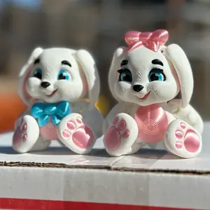 Flexi Easter Bunny with Bow tie or Head Bow in different colors! Perfect articulated flexi figurine to add to Easter baskets!