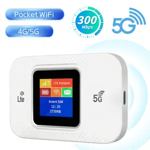 5g Lte Mobile Hotspot, Portable WiFi Router with 3000mah Battery, High-Speed Pocket WiFi, Compatible with 180+ Countries, Ideal for Gaming & Streaming