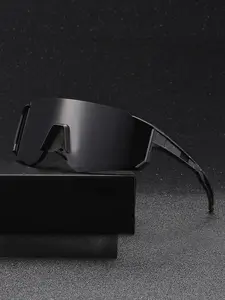 Y2K Style Large Lens Sunglasses for Women, Polka Dot Frame, Anti-Glare Driving Glasses, Tactical Cycling, Beach Vacation Essential, Frameless Design