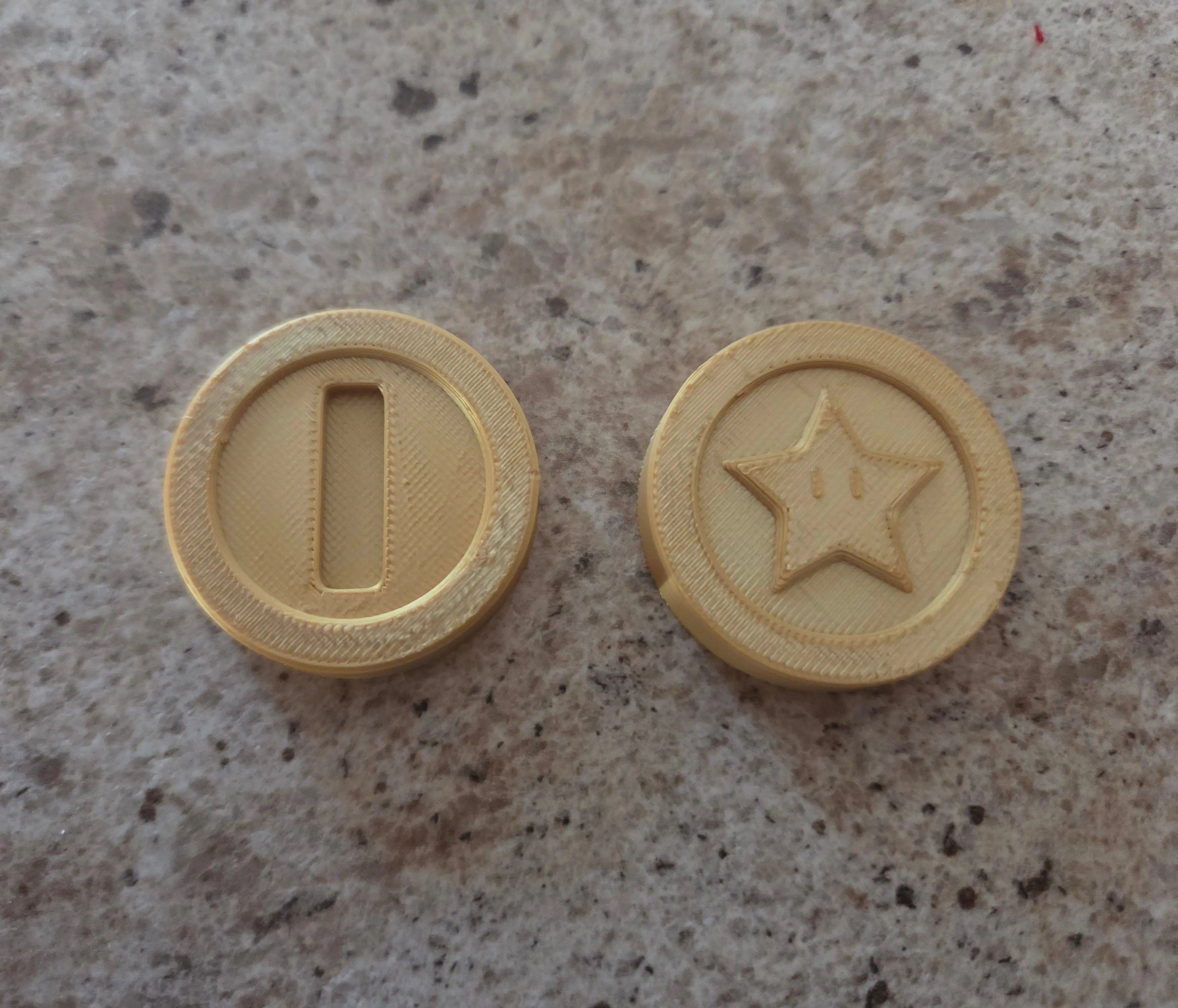 Mario-Inspired Coins — Star Coin & Slotted Coin | 3D Printed Collectible