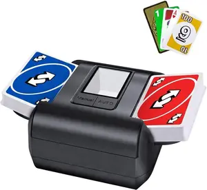Automatic Card Shuffler, Electric Card Shuffler for 1-2 Decks One-Touch AUTO & Manual Mode Rechargeable 2000mAh Battery Low Noise Ideal for Poker UNO Blackjack Texas Hold'em Skip-Bo Phase 10