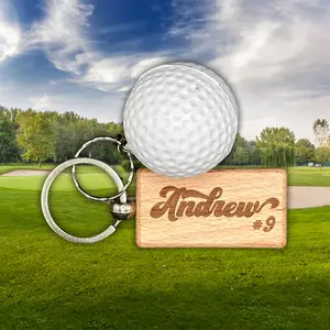 Golf Ball Personalized Keychain | Custom Keychain | Bag Tag