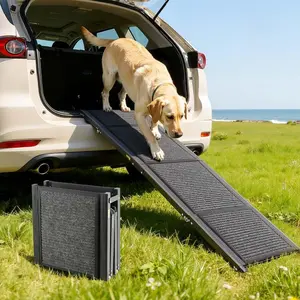 VEVOR Dog Ramp for Cars, 63 Lx 17 W, Folding Pet Ramps for Medium Large Dogs up to 250lbs, Pet Stair Ramp with Non - Slip Oxford Fabric Surface, Portable Outdoor Dog Car Ramps for SUV TruckVEVOR Super Brand Day