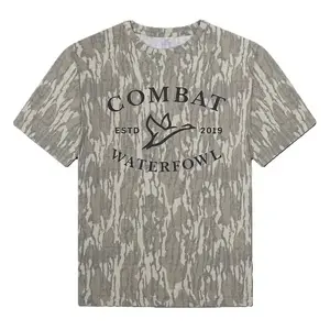 Men's Unisex Mossy Oak Camo Tee - Soft Stretch, Cherry Leopard Graphic, Fit Casual Wear Waterfowl Streetwear Shirt