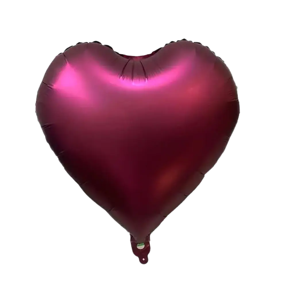 Burgundy Heart 18-inch Helium Foil Balloon