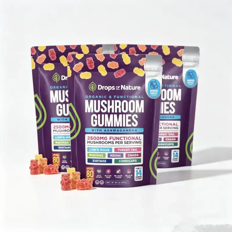 【3 pack】Mushroom Gummies Featuring Lion’s Mane, Organic Reishi, Turkey Tail, Boosts Energy and Stamina Sports, and Fitness 80 Gummies, All Natural Sleep Gummy Supplement