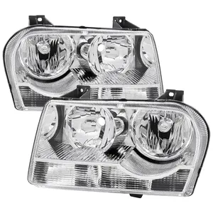 2005-2010 300 Factory Style Headlights (Chrome Housing/Clear Lens)