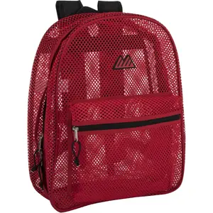 Summit Ridge Mesh Backpacks for Kids, Adults, School, Beach, and Travel, Colorful Transparent Mesh Backpacks with Padded Straps Large