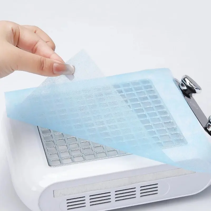 100pcs Disposable Nail Art Vacuum Dust Collector Non-Woven Filter Paper Pink/Blue/White Paper Manicure Machine Nail Care Dust Filter Paper