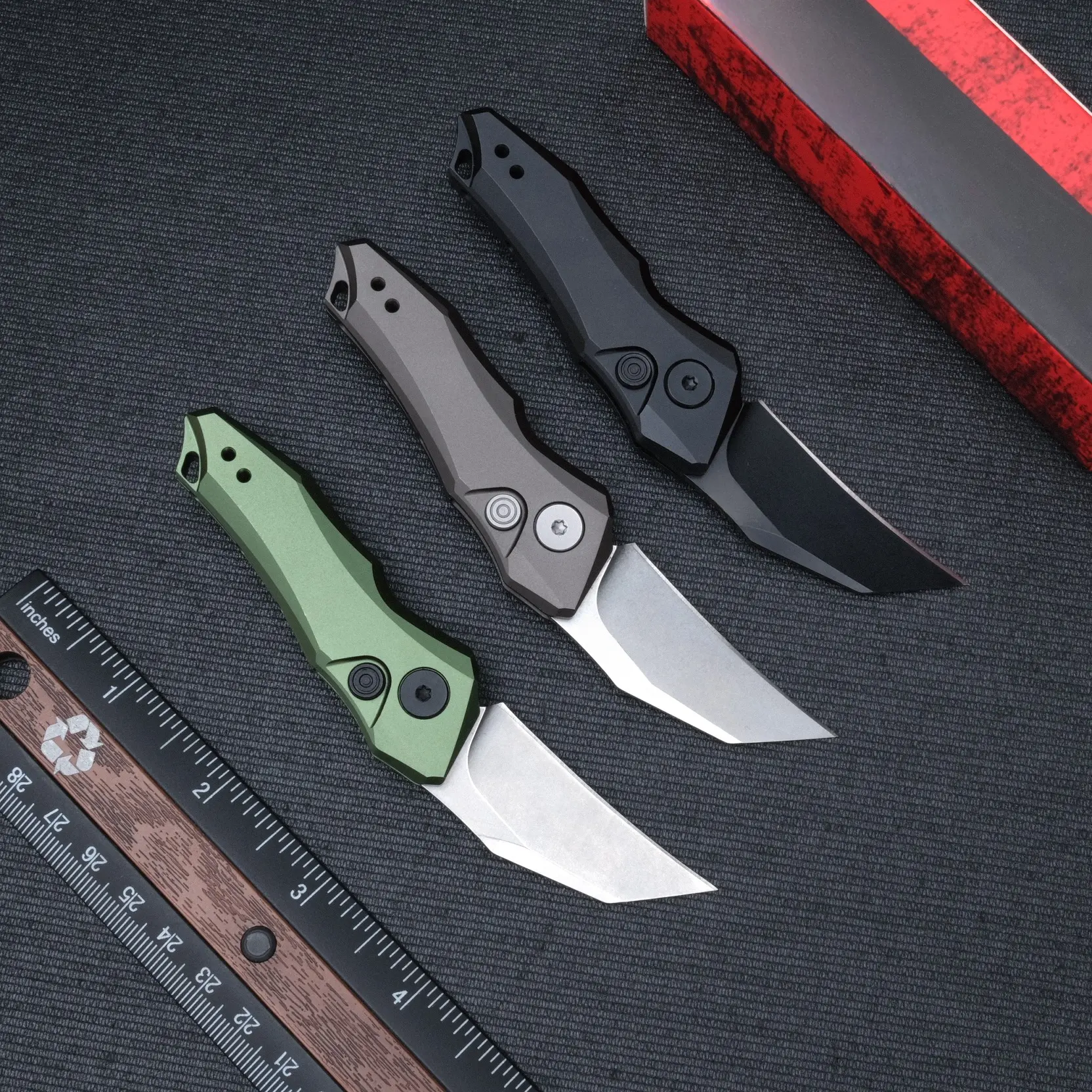 K7350 small folding knife, pure aluminum handle, high hardness and corrosion-resistant blade, outdoor fishing and camping EDC tool, the best gift.