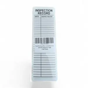 Scaffolding Peel and Stick Inspection Record Tags (100 Pack)