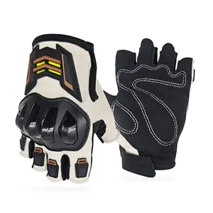 Summer Half Finger Motorcycle Cycling Gloves, Breathable Mesh Anti-Slip Anti-Fall Knuckle Protection Riding Gloves for Men Women, Shock Absorbing Durable Gloves for Hiking Climbing Fitness Outdoor Sports XL Size summerwins
