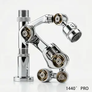Pro-Max 1440° Universal Swivel Robotic Arm Faucet Extender| Solid Brass Dual-Mode Water Stream| High-Pressure Splash-Proof Nozzle