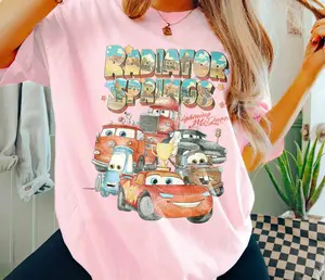 Retro Comfort Colors Radiator Springs Cars Movie Shirt, Lightning McQueen Shirt, Cars Movie Shirt, Family Trip Shirt