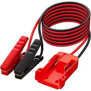 m18 Jumper Cables & m12 Battery Adapter for Milwaukee Power Tools Combo kit - Portable Battery Jumper Starter with 6ft Cables for minicar, Golf carts, Outdoor Activities (for Milwaukee)