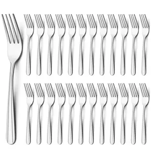 Stainless Steel Dinner Fork Set of 24, Heavy Duty, Rust Resistant, Dishwasher Safe Flatware, Kitchen Utensils for Home & Restaurant