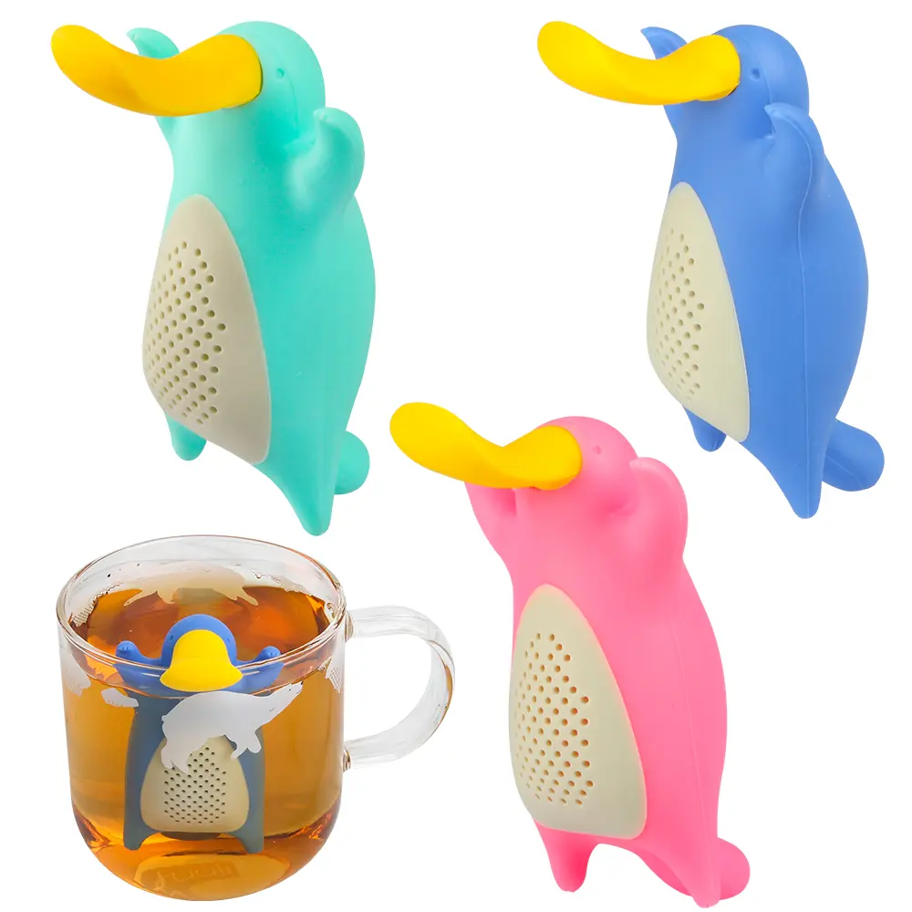 Silicone Tea Infuser Set for Loose Tea, Tomorotec Cute Animal Tea Strainer Duckbill (3 Pack)