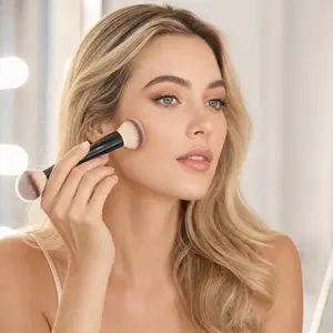 3 double-ended makeup brushes + makeup sponge set, multi-brush foundation makeup combination, beauty tools