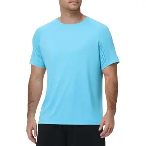 Men's UPF 50+ Sun Protection Shirt Short Sleeve Quick Dry UV Swim Rash Guard for Beach, Fishing & Outdoor Sports