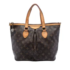 Pre-owned Louis Vuitton Canvas Coated, Leather Travel Bags Palermo Handbag Monogram Canvas PM by Rebag