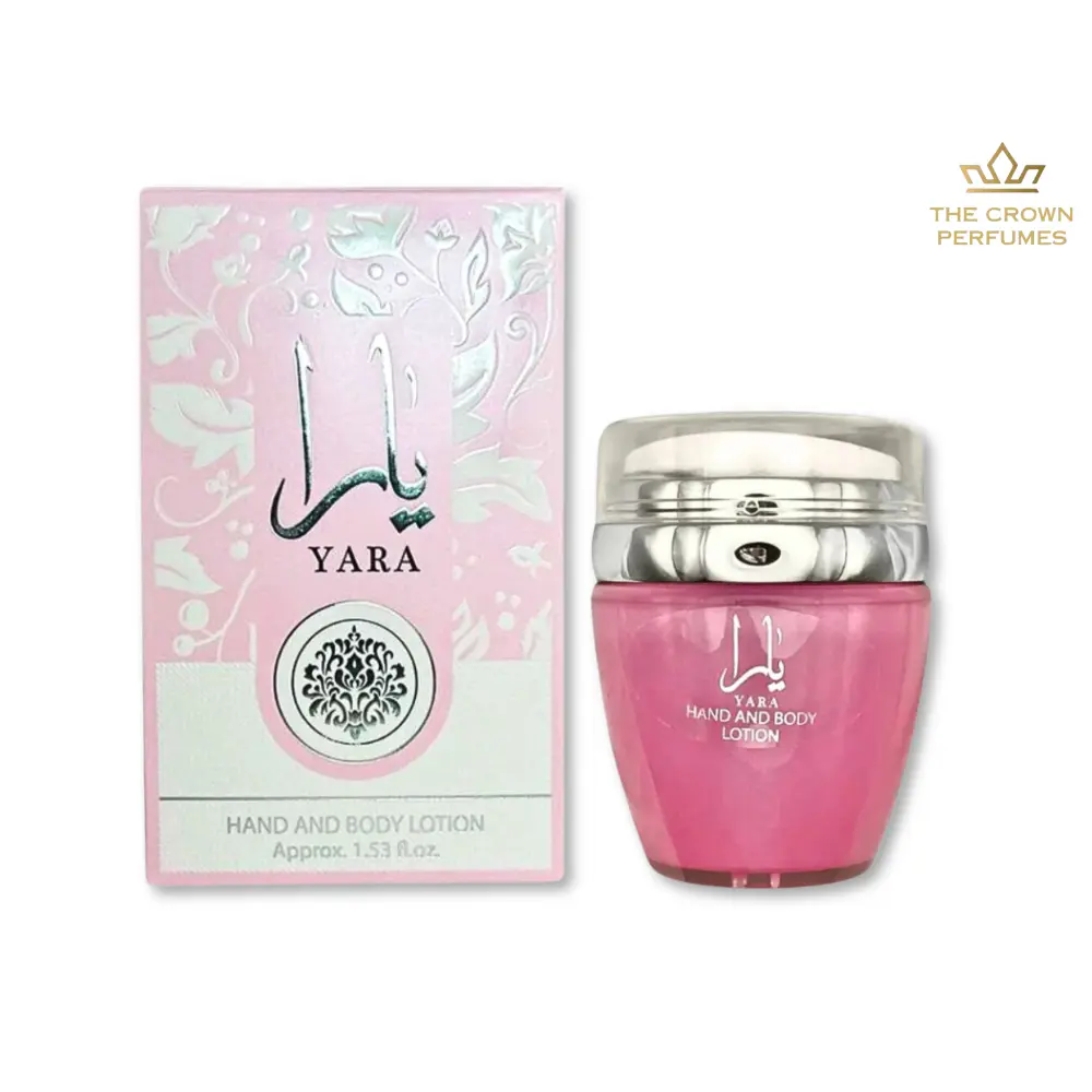 Lattafa Yara Hand & Body Lotion, 1.55 oz (45ml) - Women's Moisturizing Floral Vanilla Scent Body Care Moisturizer, Soothing Lightweight Daily Hydrating Comfort
