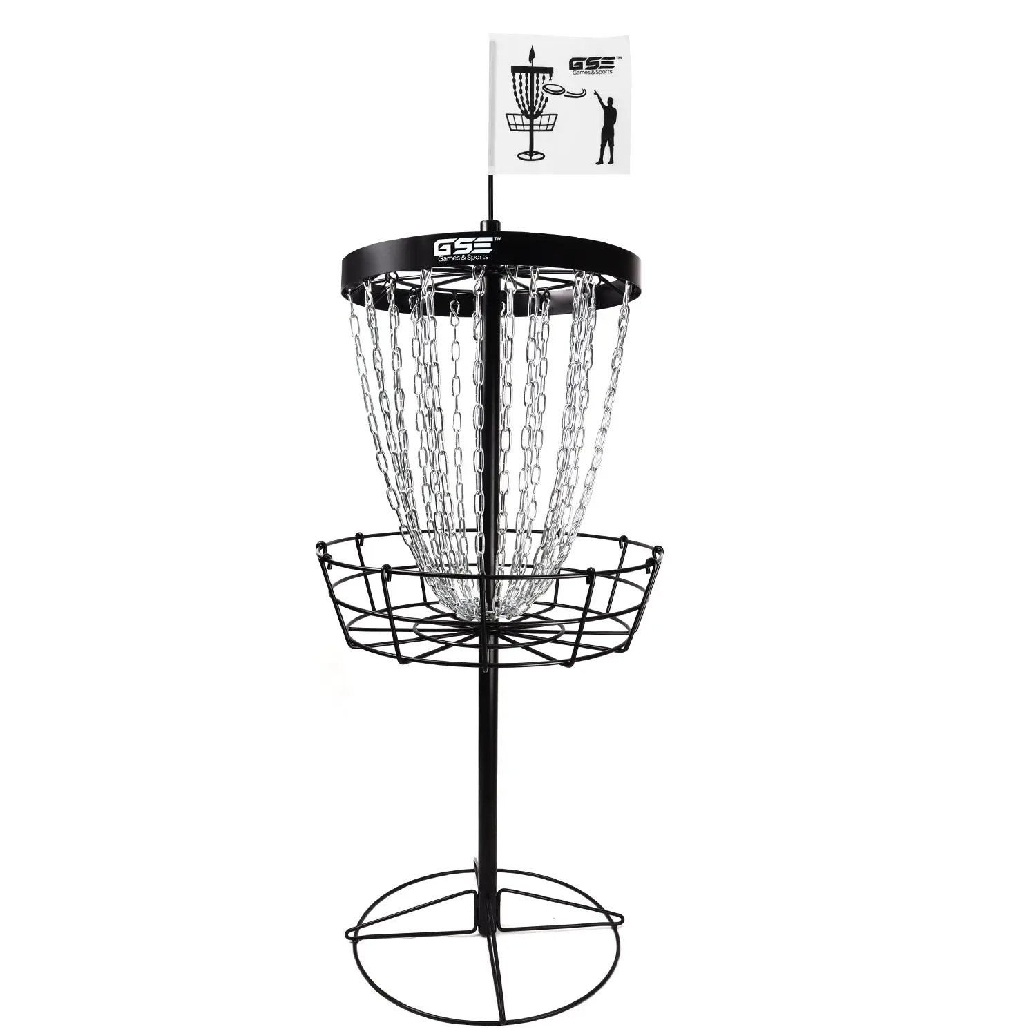 24-Chain Disc Golf Targets Basket, Professional Golf Practice Basket (4 Colors)