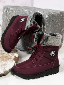 Height increasing boots, children's plus size fashionable cotton boots, thick soled height increasing boots, cold resistant and warm snow boots