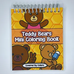 Tiny Teddies - Brand New Mini Sized Coloring Book from Covered by Colors 40 Pages each on Thick Cardstock - Adorable Cute Teddy Bears Easy Bold Simple Designs - Perfect for All Ages & Skill Levels - Therapeutic Coloring for Kids Teens Adults