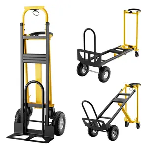 3-in-1 Heavy Duty Stair Climbing Folding Hand Truck – 800lbs Capacity – Convertible Dolly Cart – Stair-Climbing Wheels, Elastic Straps & Collapsible Design – Ideal for Home, Office, Warehouse
